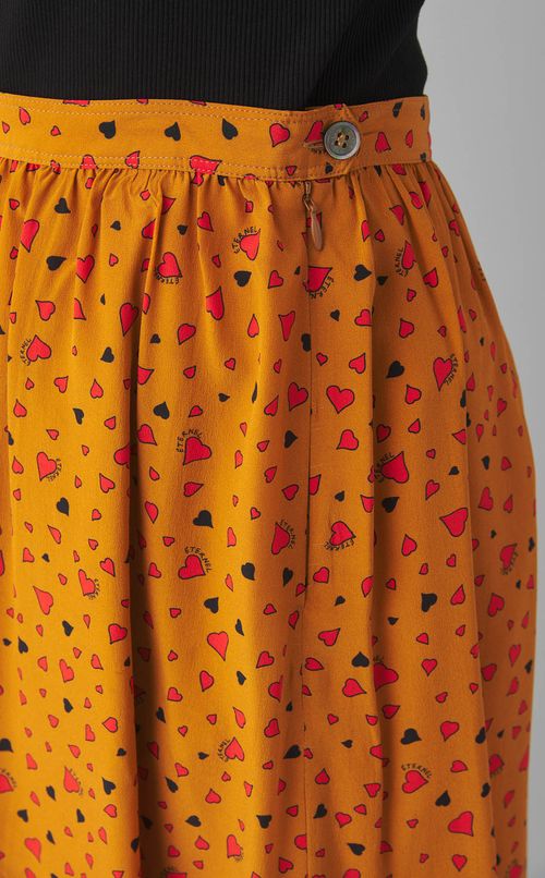 デシンハートプリントスカート