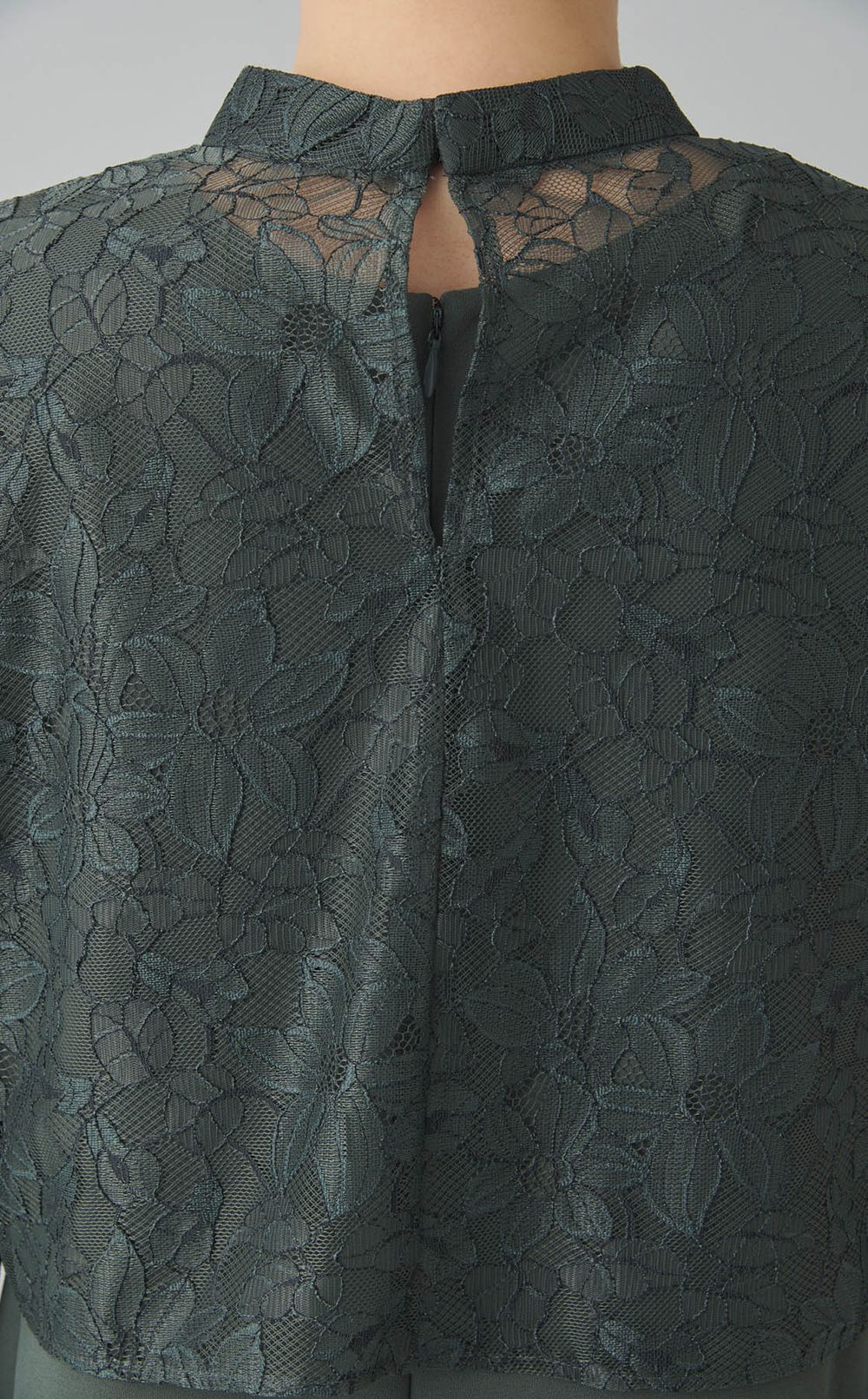 レースブラウス付Iラインドレス