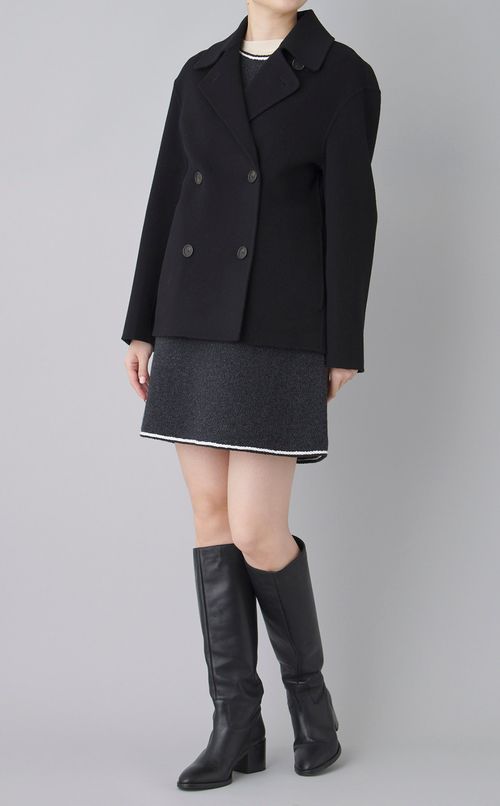 ウールカシミヤショートPコート