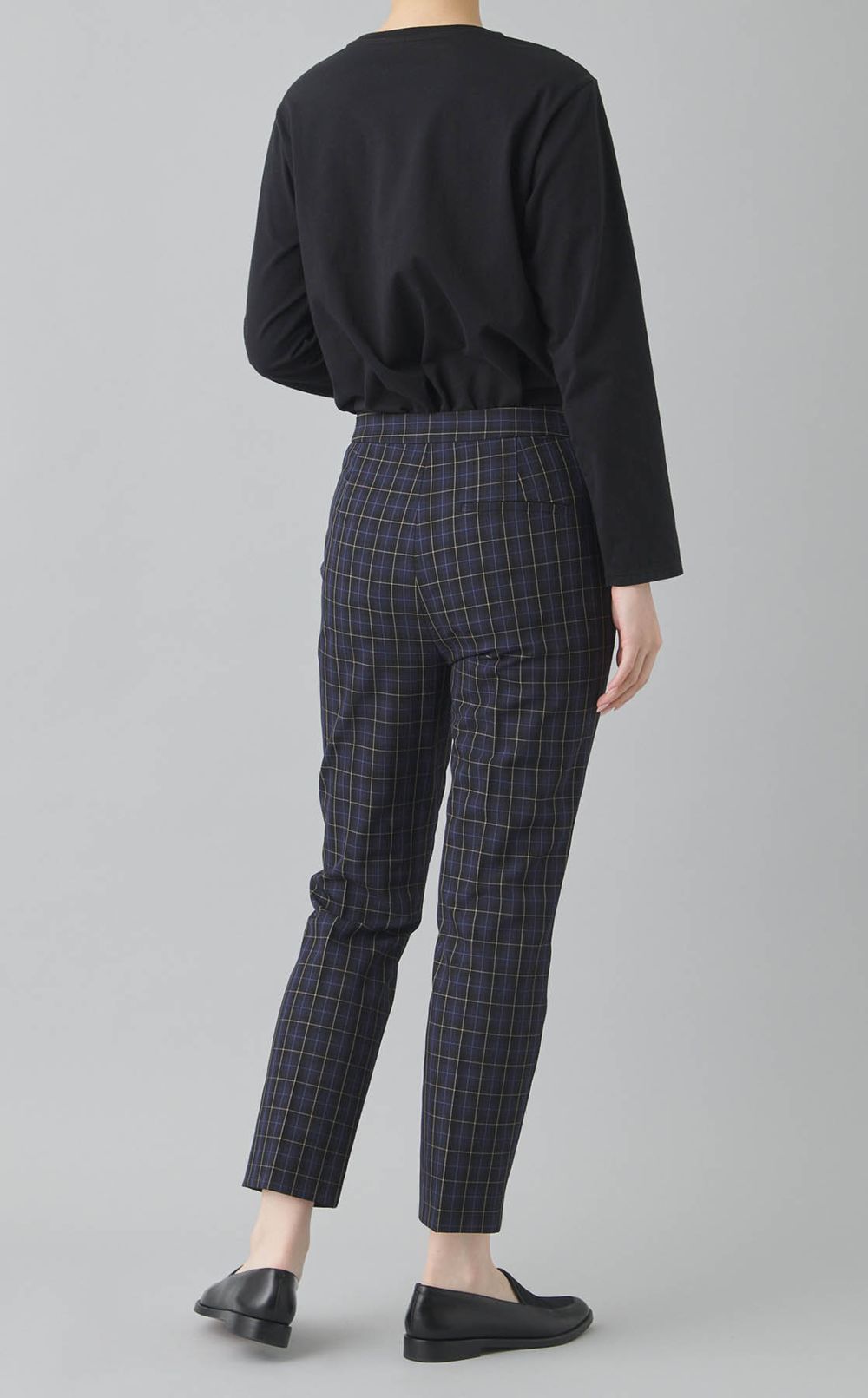 チェックスリムパンツ