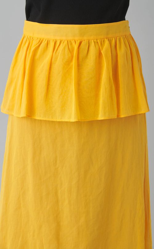 コットンオーガンジーペプラムスカート