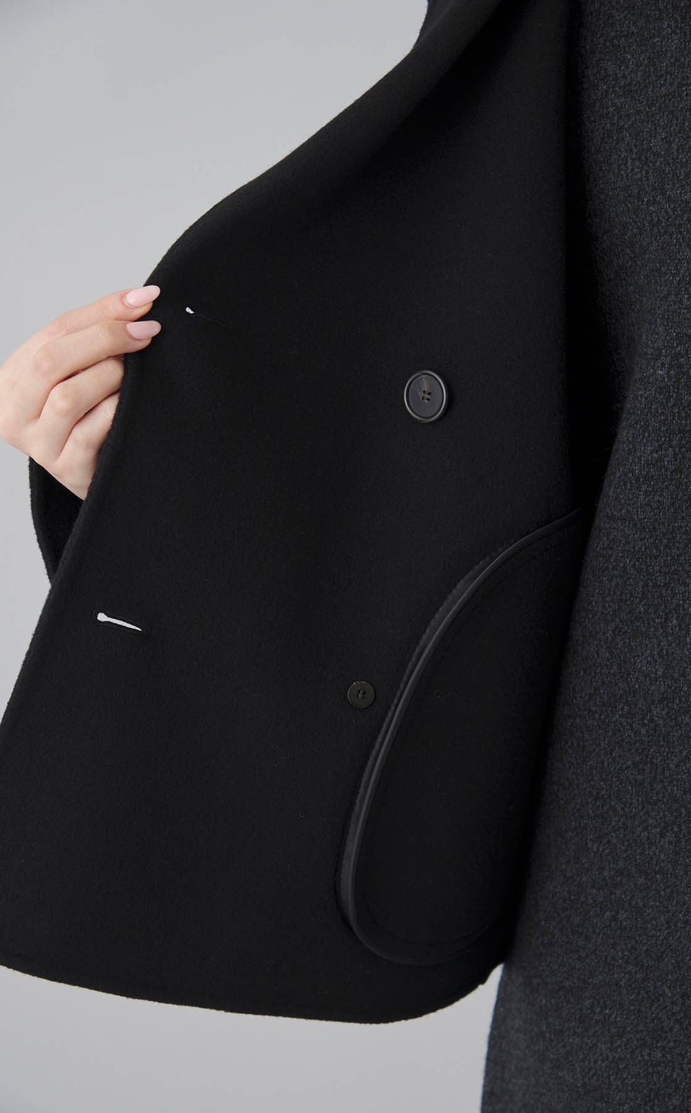 ウールカシミヤショートPコート