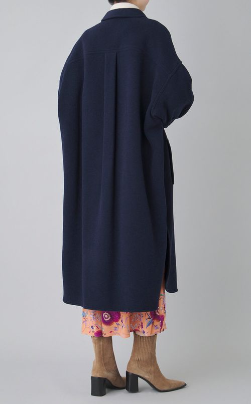 オーバーサイズウールシャツコート