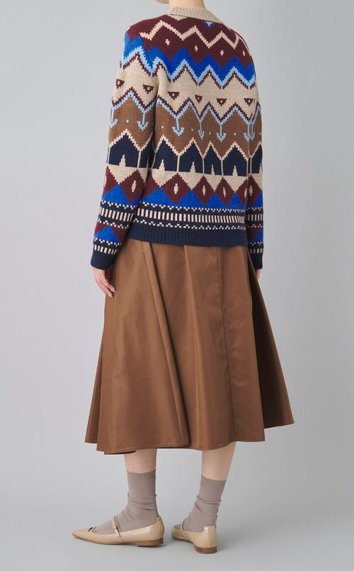 ウールインターシャニットプルオーバー