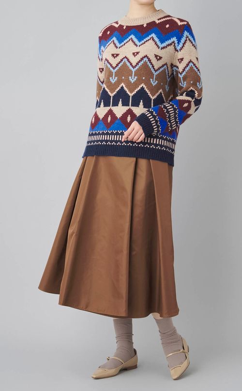 ウールインターシャニットプルオーバー