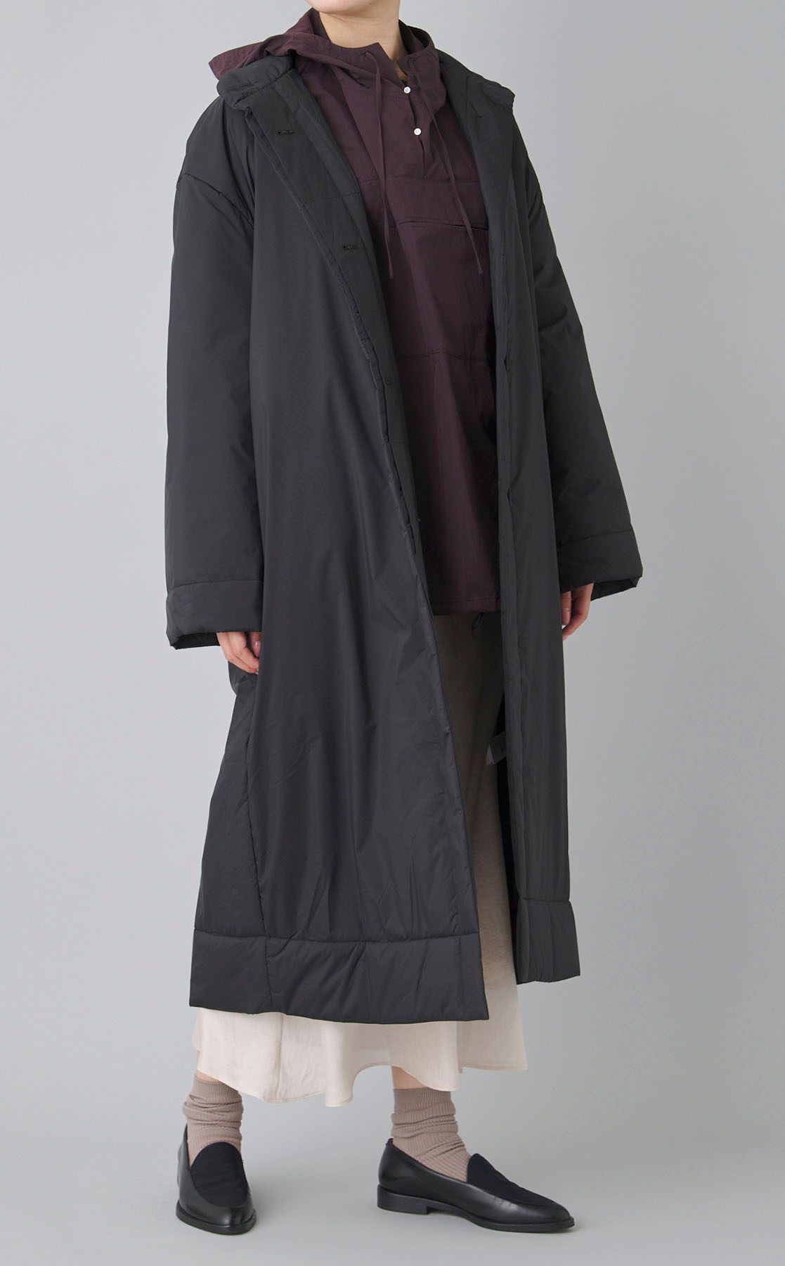 STUDIO NICHOLSON ロングコート STUDIO NICHOLSON｜ナイロン中綿ロングコート