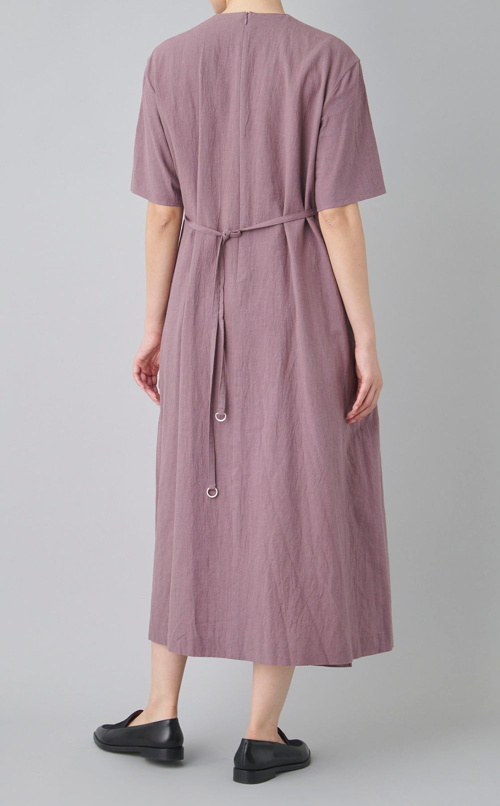 ギャザーパネルロングワンピース