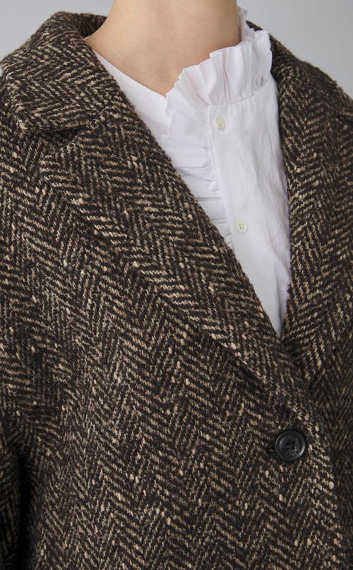 ミックスツイードピーコート