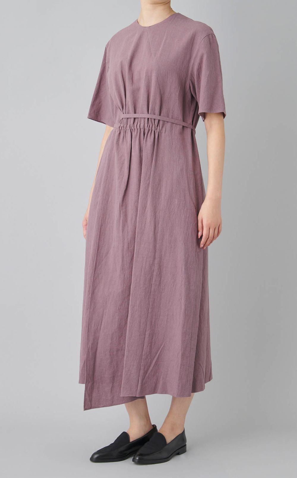 ギャザーパネルロングワンピース