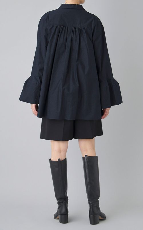 フレアスリーブスキッパーシャツ