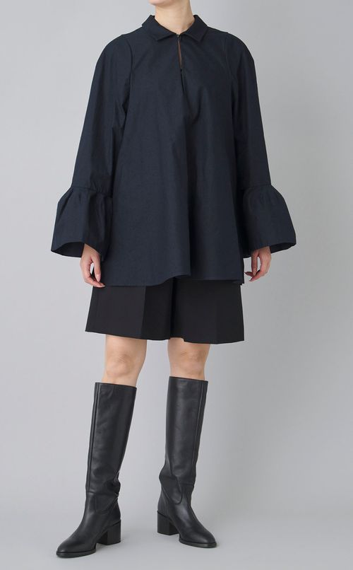 フレアスリーブスキッパーシャツ