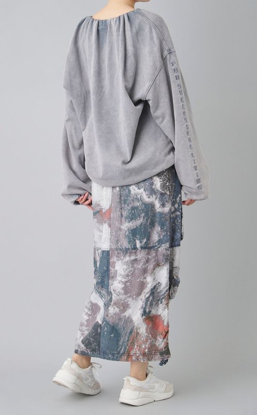 ギャザーネックスウェットプルオーバー