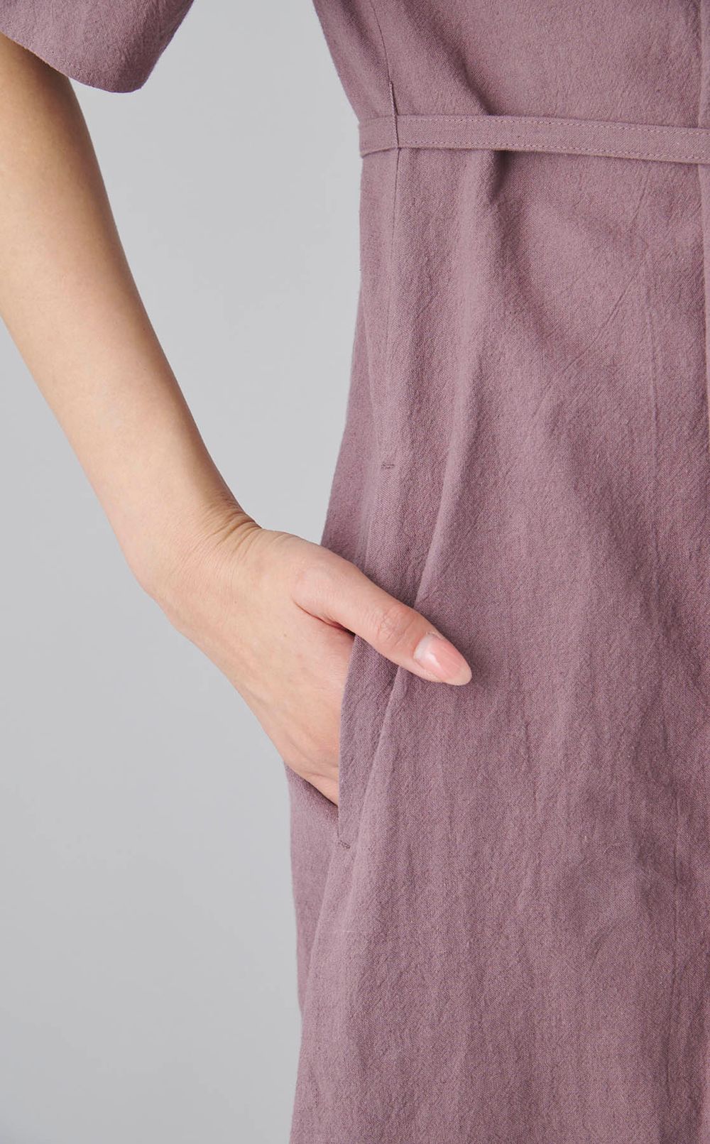 ギャザーパネルロングワンピース