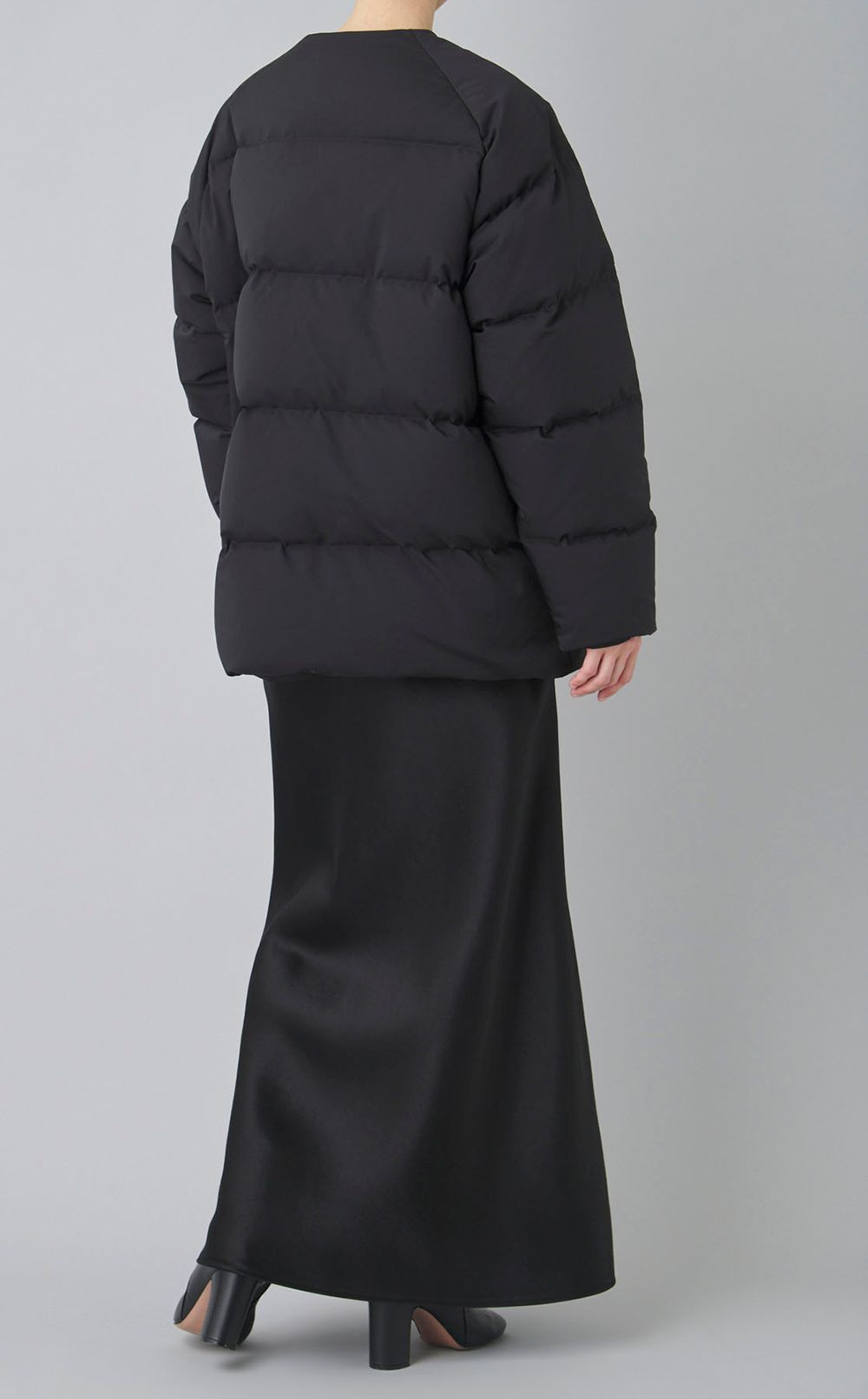 ノーカラー中綿ブルゾン