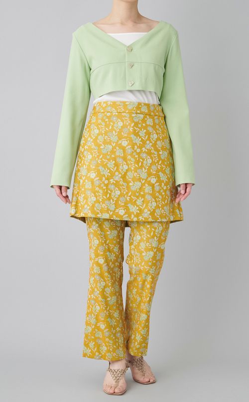 ウールジョーゼットクロップドトップス