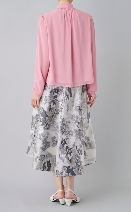 シフォンボウタイブラウス