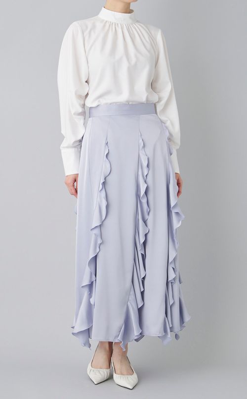 ラッフルサテンスカート