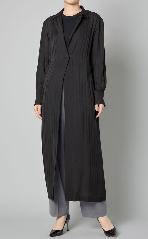 ストライプジャガードシャツワンピース