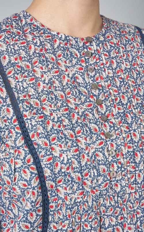 フロントタックプリントチュニック