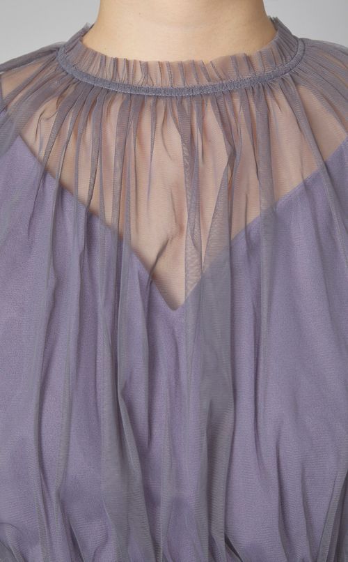 チュールジョーゼットブラウス付ワンピース