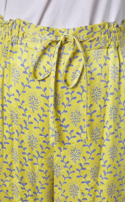 プリントフロントリボンイージーパンツ