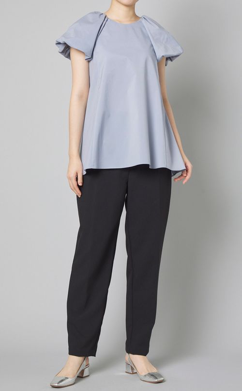 タフタパフスリーブブラウス