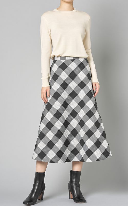 マトラッセジャガードフレアスカート