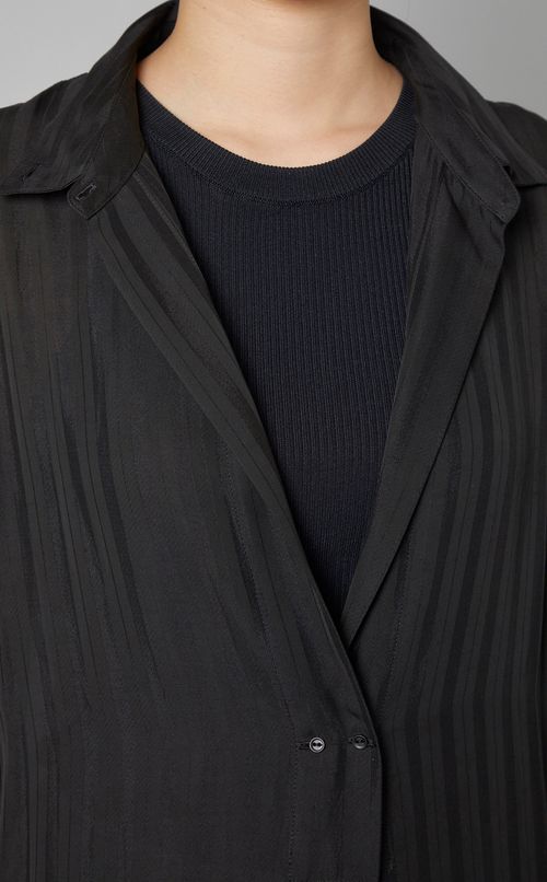 ストライプジャガードシャツワンピース