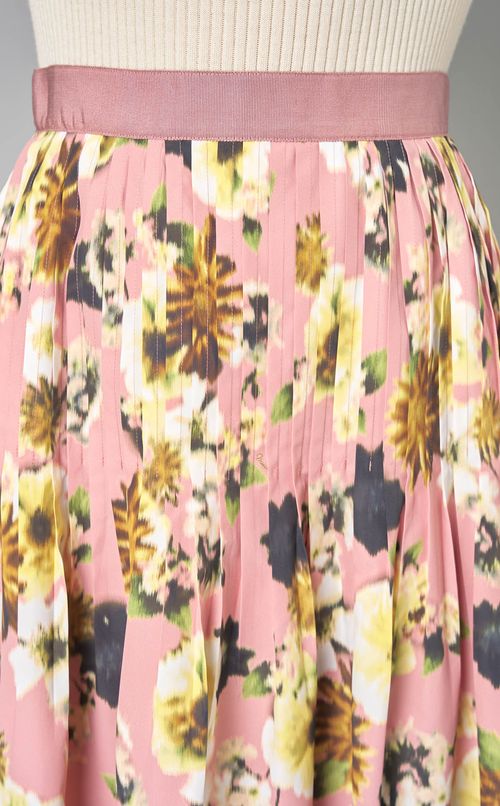 フラワープリントフレアスカート