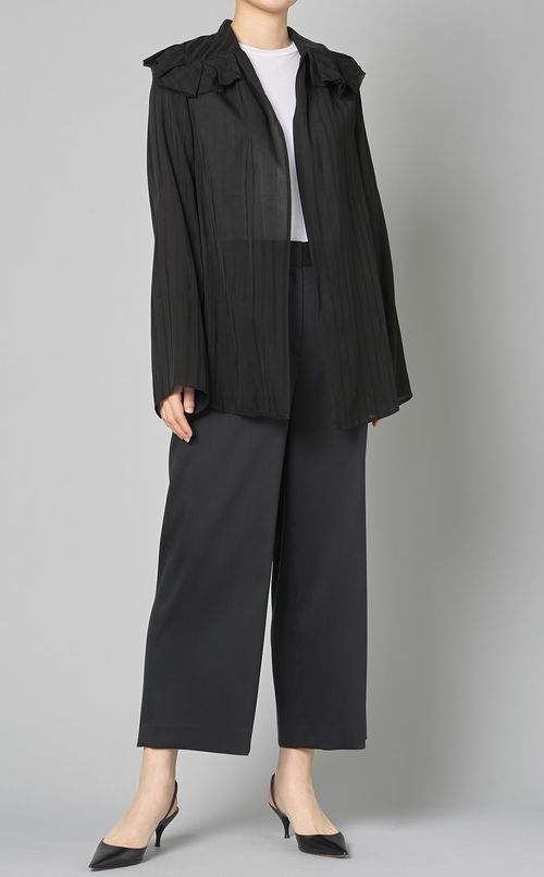 ストライプジャガードフリルブラウス