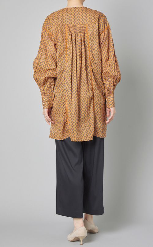 フロントタックプリントチュニック