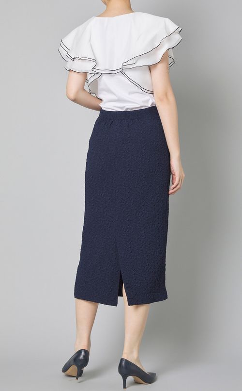 ラッフルネックフリルトップス