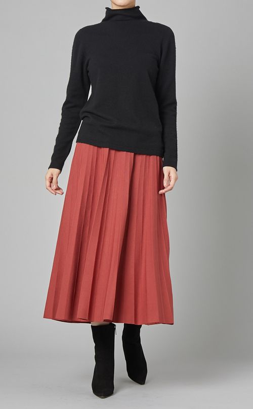 レーヨンストレッチプリーツスカート