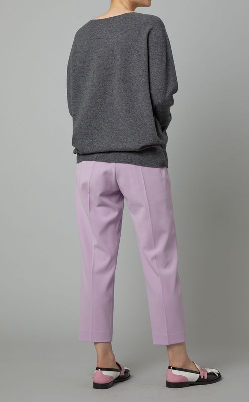 ウールロングスリーブニットプルオーバー