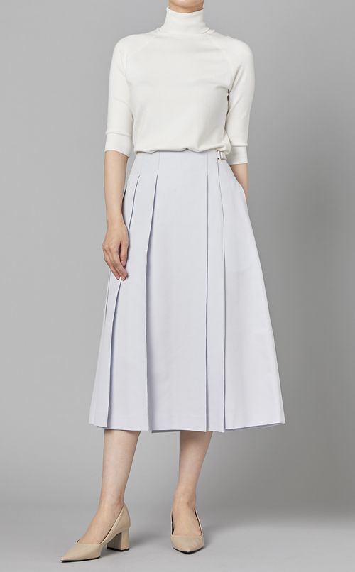 コットンダブルクロスプリーツスカート