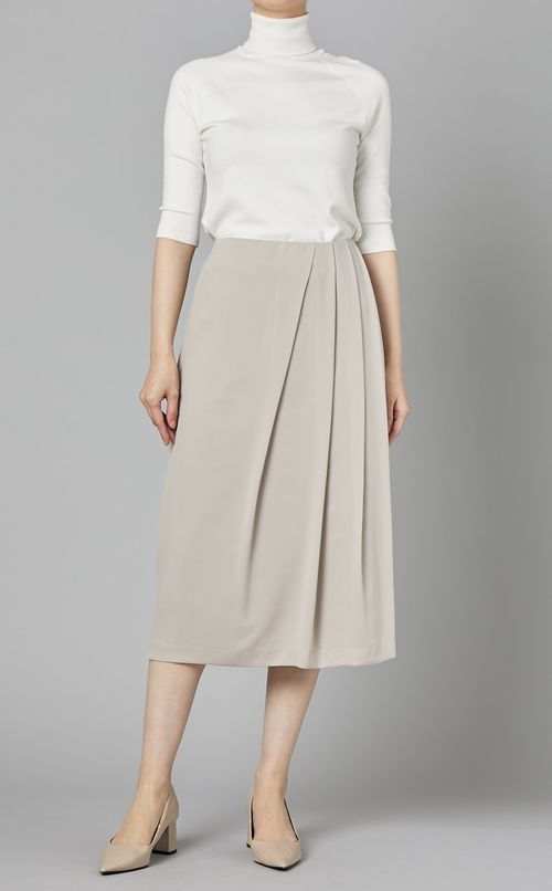 トリアセテートタックタイトスカート