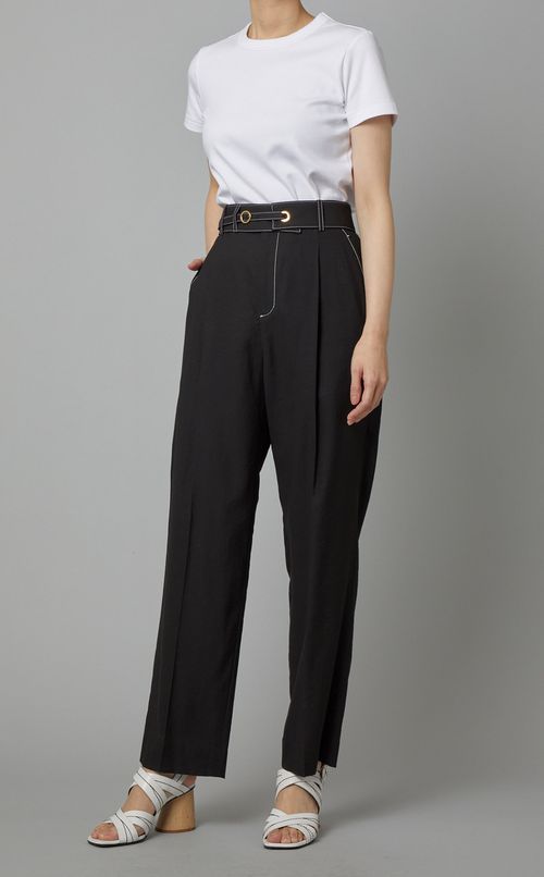 ビスコースツイルセンタープレスパンツ