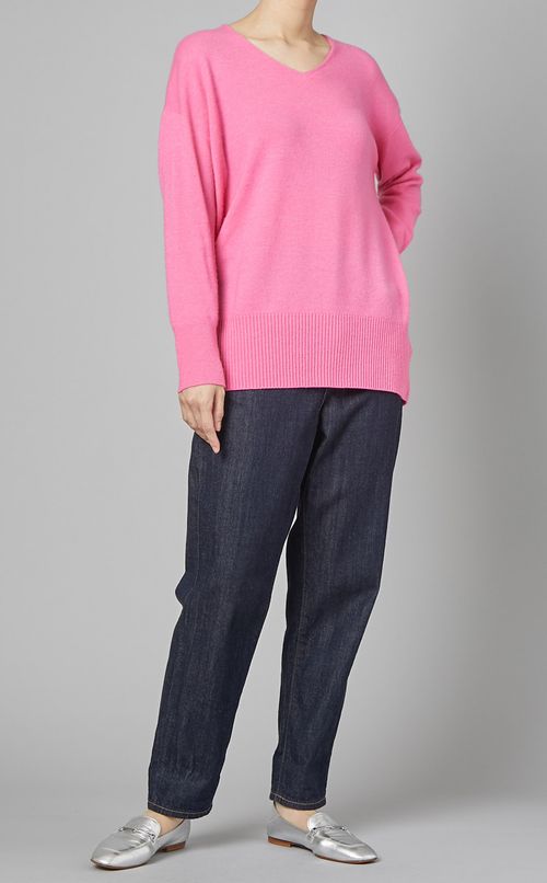 ソフトウールVネックニット