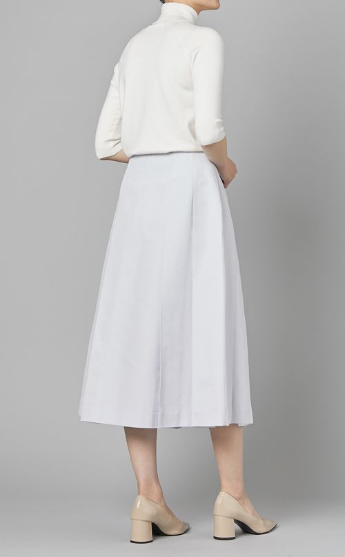 コットンダブルクロスプリーツスカート