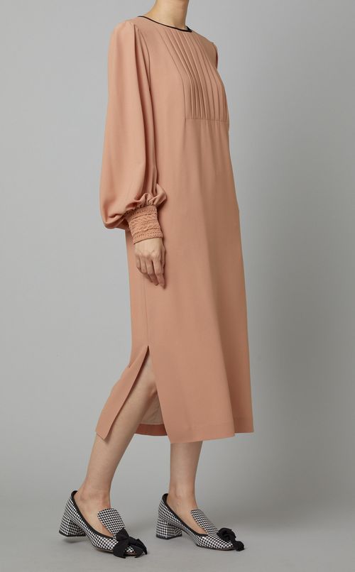 パイピングバックリボンワンピース