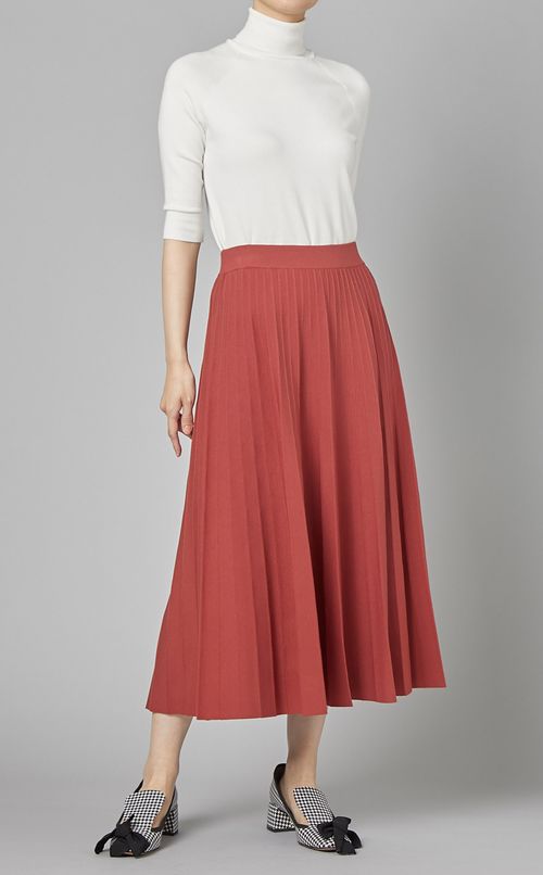 レーヨンストレッチプリーツスカート