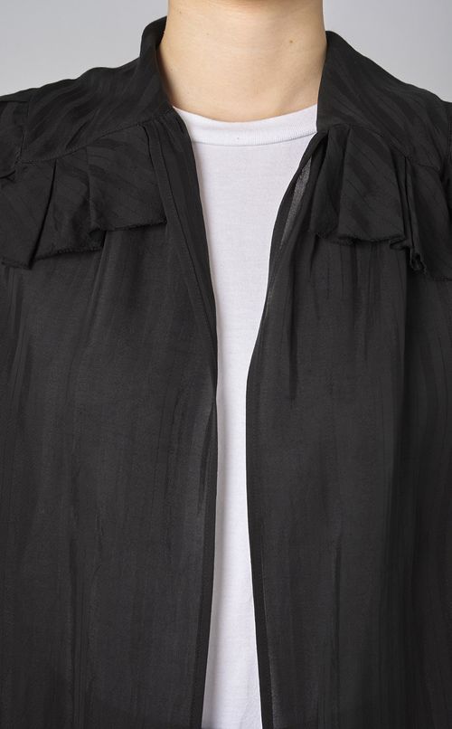 ストライプジャガードフリルブラウス