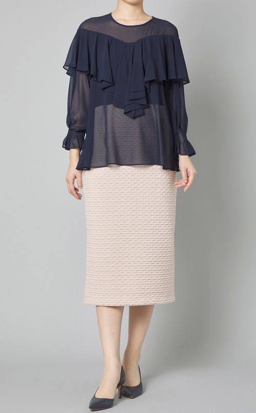 シフォンフリルブラウス