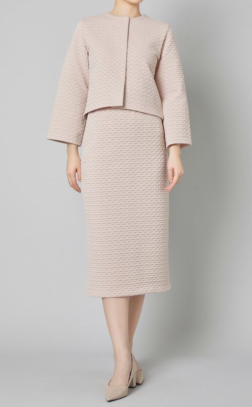 ニットジャガード夕イトスカー卜