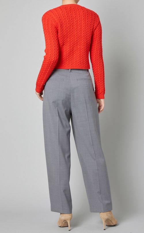 ケーブルニットショートカーディガン