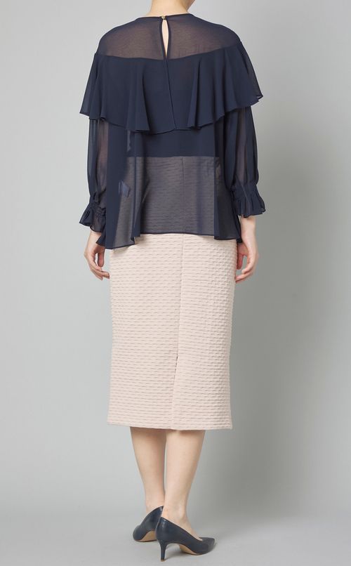 シフォンフリルブラウス