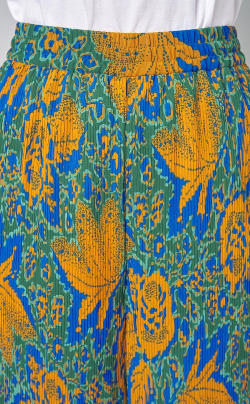 ボタニカルプリントイージーパンツ