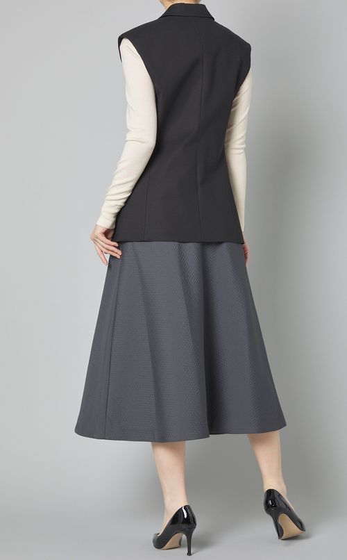 コットンストレッチショートジレ