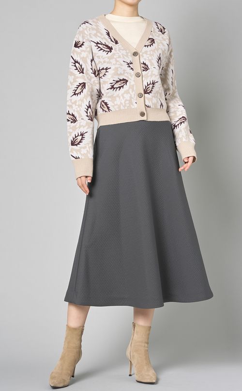 ボタニカルニットカーディガン