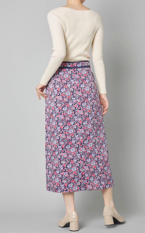 フラワープリントタイトスカート